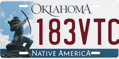OK license plate 183VTC