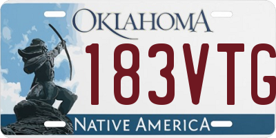 OK license plate 183VTG