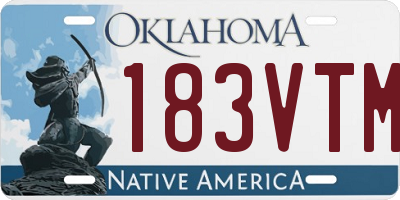OK license plate 183VTM