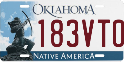 OK license plate 183VTO