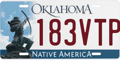 OK license plate 183VTP