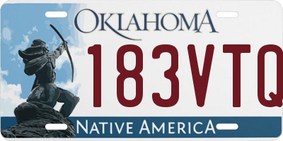 OK license plate 183VTQ