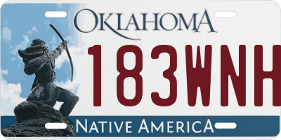 OK license plate 183WNH