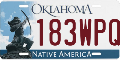 OK license plate 183WPQ
