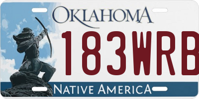 OK license plate 183WRB
