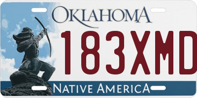OK license plate 183XMD