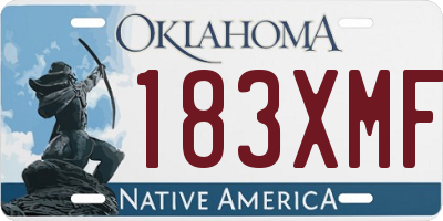 OK license plate 183XMF