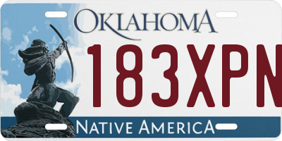 OK license plate 183XPN
