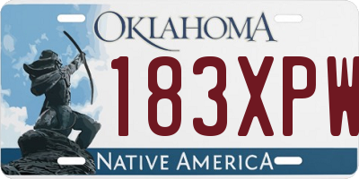 OK license plate 183XPW