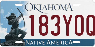 OK license plate 183YOQ