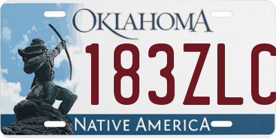 OK license plate 183ZLC