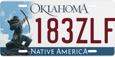 OK license plate 183ZLF