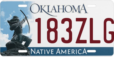 OK license plate 183ZLG