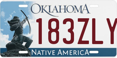 OK license plate 183ZLY