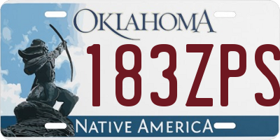 OK license plate 183ZPS
