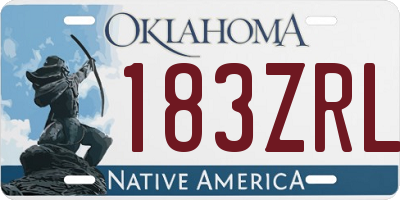 OK license plate 183ZRL