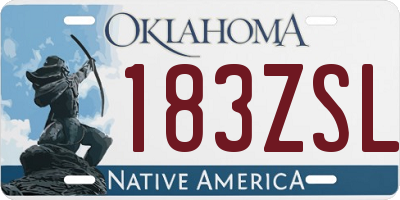 OK license plate 183ZSL