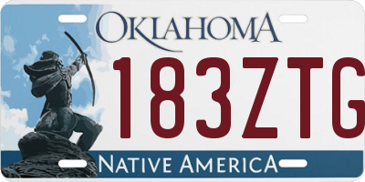 OK license plate 183ZTG