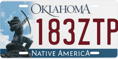 OK license plate 183ZTP