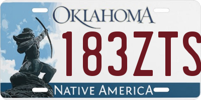 OK license plate 183ZTS