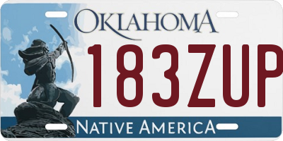 OK license plate 183ZUP