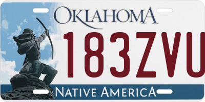 OK license plate 183ZVU