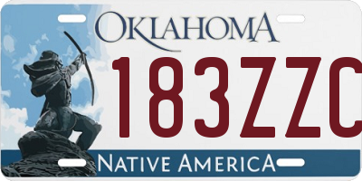 OK license plate 183ZZC