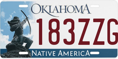 OK license plate 183ZZG