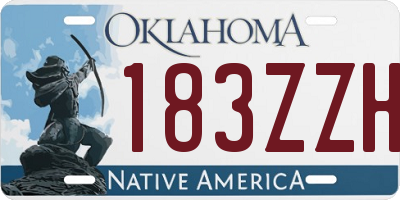 OK license plate 183ZZH