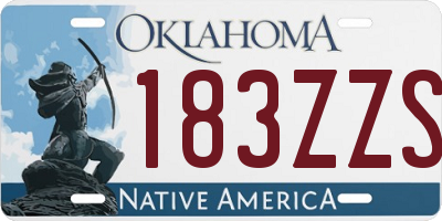 OK license plate 183ZZS