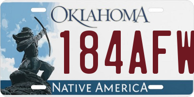 OK license plate 184AFW