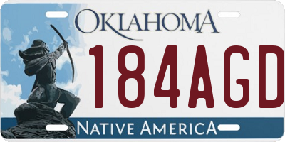 OK license plate 184AGD