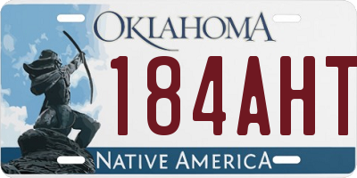 OK license plate 184AHT