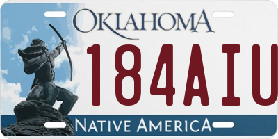 OK license plate 184AIU