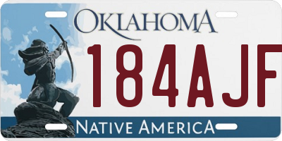 OK license plate 184AJF