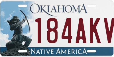 OK license plate 184AKV