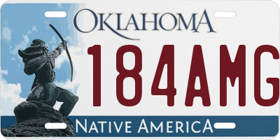 OK license plate 184AMG