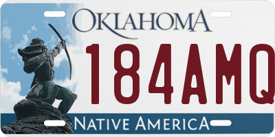 OK license plate 184AMQ