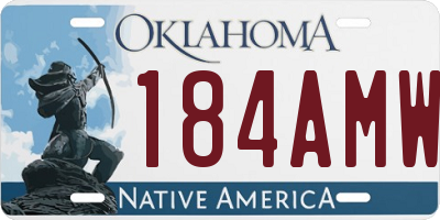 OK license plate 184AMW