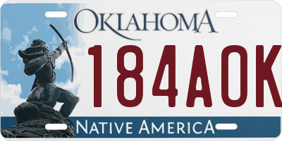 OK license plate 184AOK