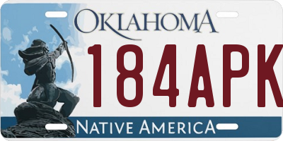 OK license plate 184APK