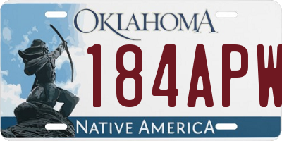 OK license plate 184APW