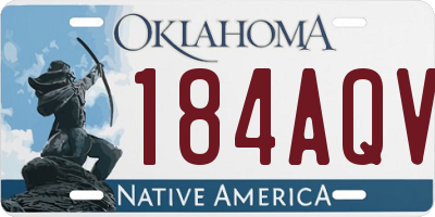 OK license plate 184AQV