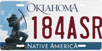 OK license plate 184ASR