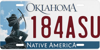 OK license plate 184ASU