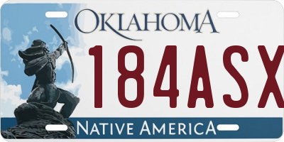 OK license plate 184ASX