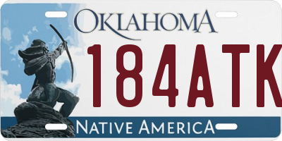 OK license plate 184ATK