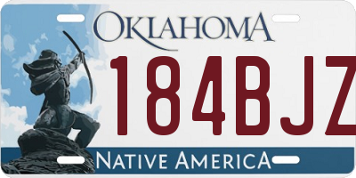 OK license plate 184BJZ