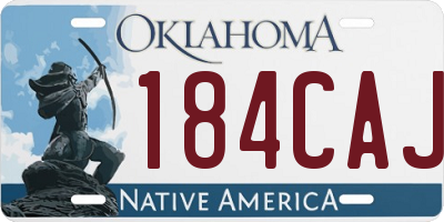 OK license plate 184CAJ