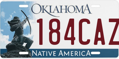 OK license plate 184CAZ